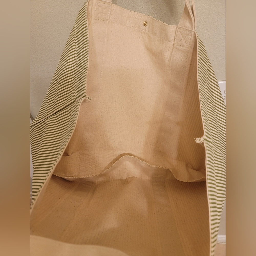 【RARE FIND】 Sezane NWT bag green stripe - Picture 11 of 16